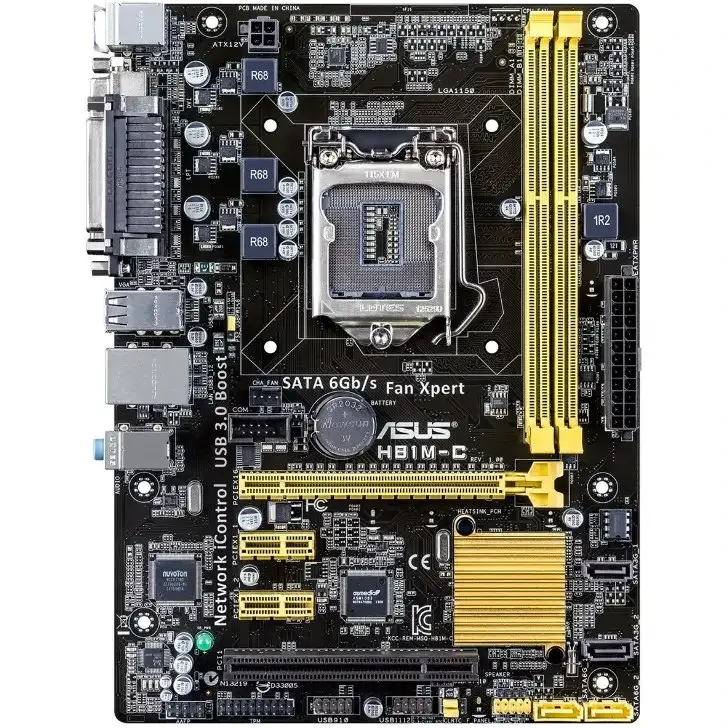 مادربرد ایسوس ASUS H81M-C Intel LGA ۱۱۵۰ DDR3 microATX- استوک