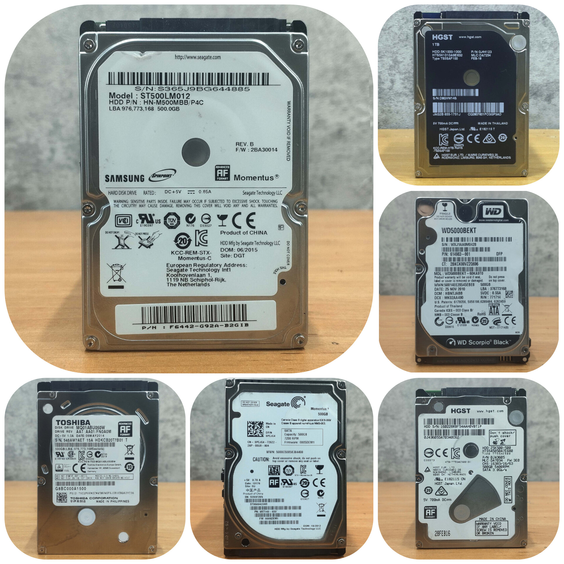 هارد لپ تاپ  برند متفرقه اورجینال HDD LAPTOP ORGINAL 500GB -