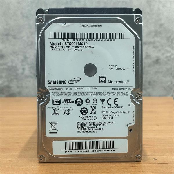 هارد لپ تاپ  برند متفرقه اورجینال HDD LAPTOP ORGINAL 500GB - استوک (سلامت 95 به بالا)