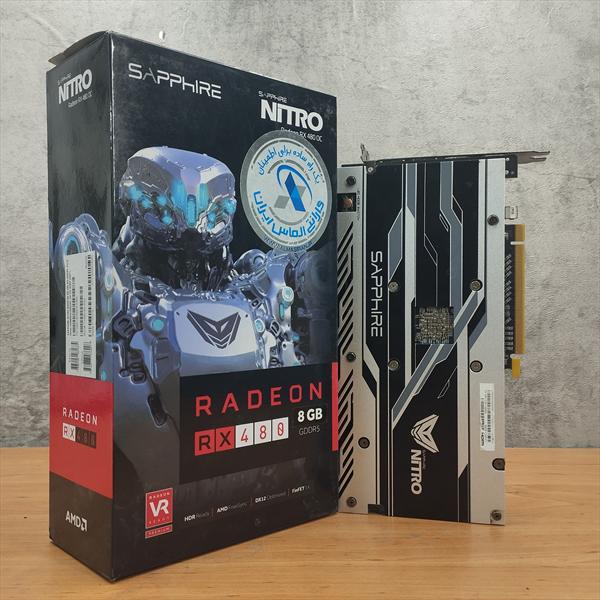 کارت گرافیک سافایر مدل Sapphire NITRO + Radeon RX 480 8GB GDDR5 OC - استوک